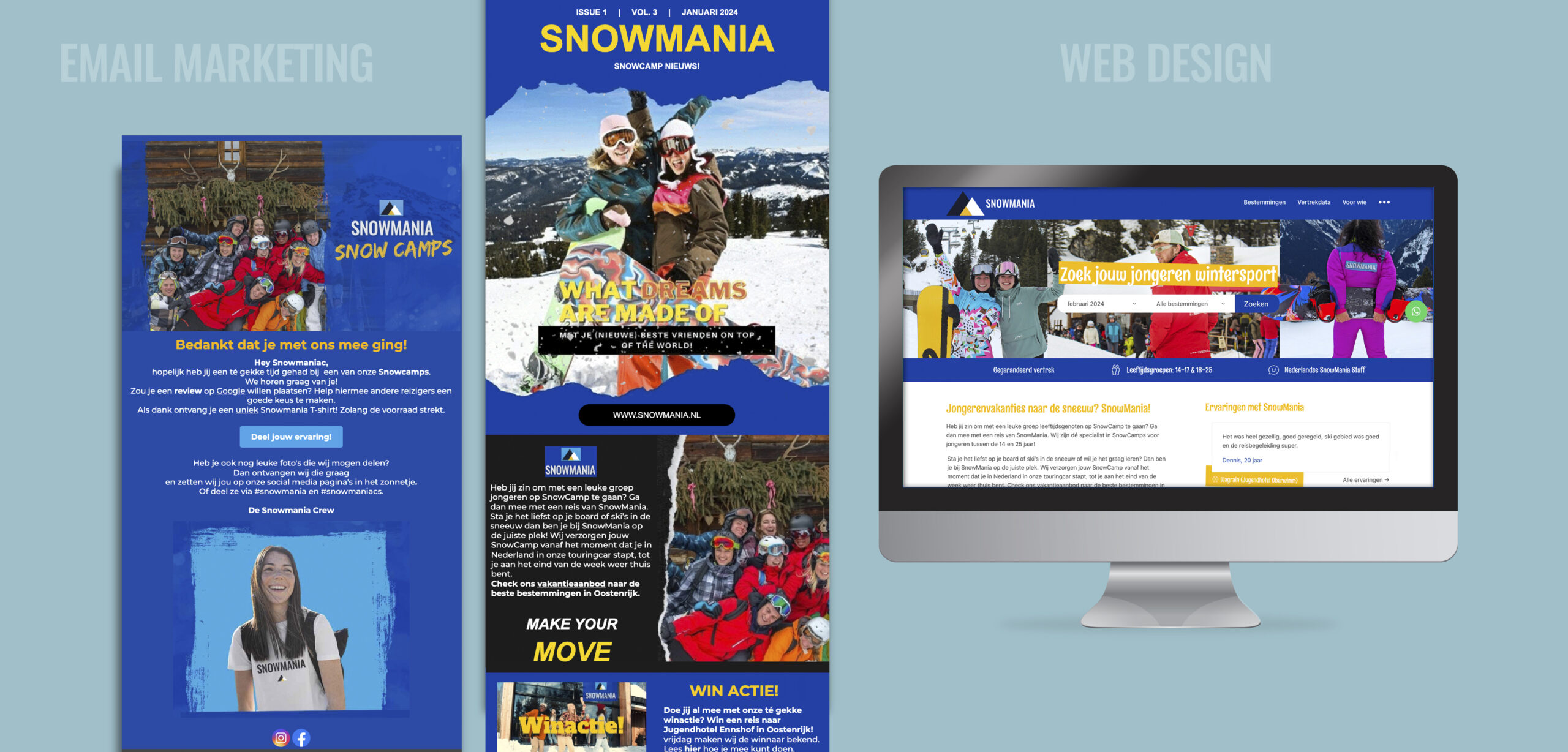 Snowmania Email/web design